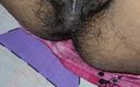 Riya Bonguus: Волосатая мокрая киска из индийской бхабхи сливки выходит во время медленного траха