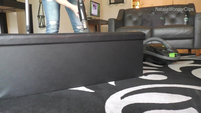 Natalie Wonder: Vacuum of my filthy rug, suctioning the floor corners &amp; fabric...