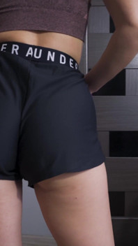 PAWG MILF Teasing Her Ass in Sports Under Armor Shorts