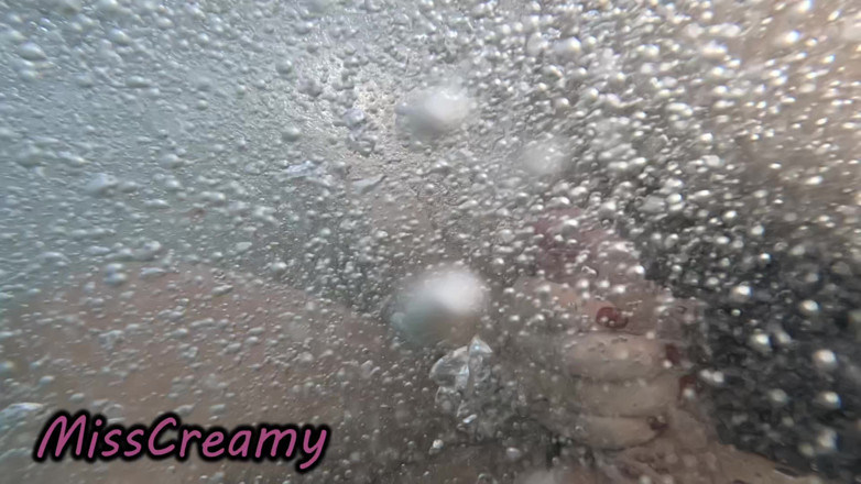Miss Creamy: Public Pool Stepsister Dick Flash Risky Handjob Crowd Watching Cumshot 4K