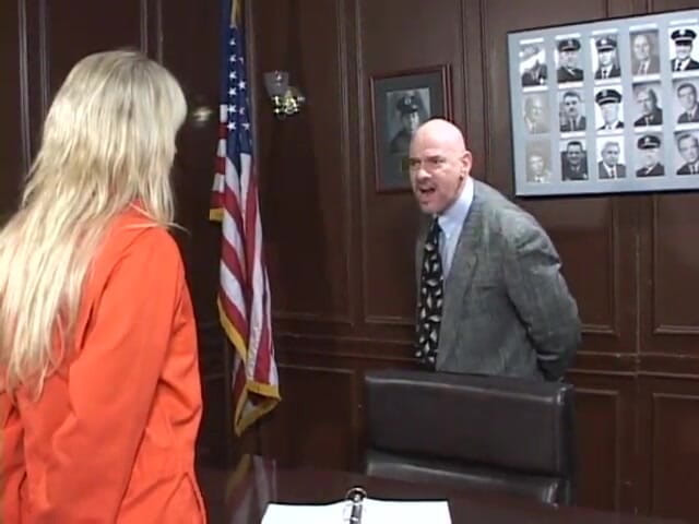 Vintage megastore: Detective fucks the suspect blonde.