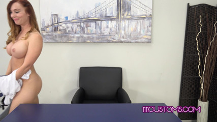 1111Customs: Dani Jensen gets a raise by sucking her toes and...