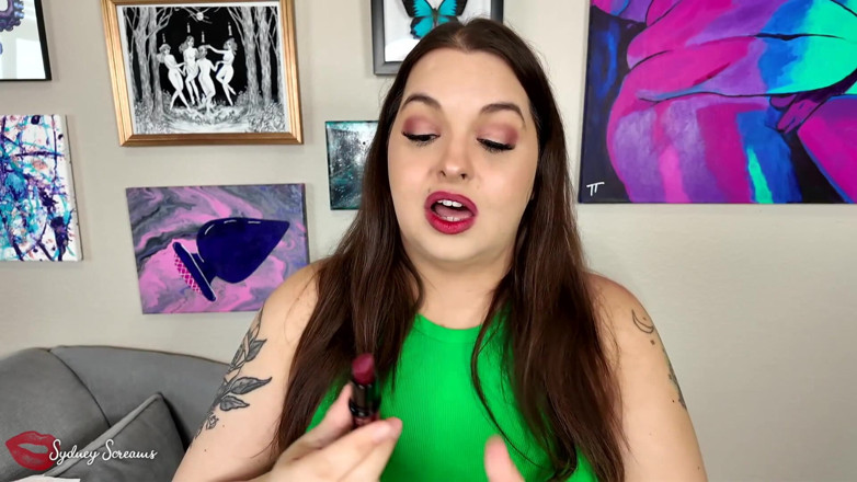 Sydney screams fetish: Testando meu batom em você - Sydney Screams tenta 8 tons de...