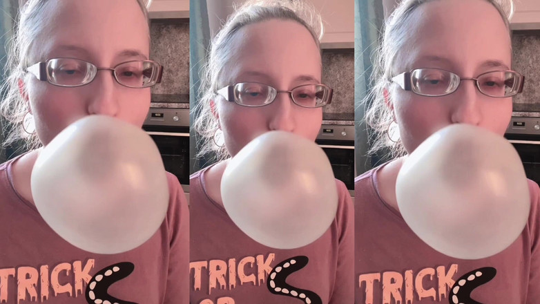 FinDom Goaldigger: ASMR巨大なバブルガム効果音をヘッドホンで聴く