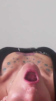 Upside Down Facefuck with Bald Submissive Slut Vilja