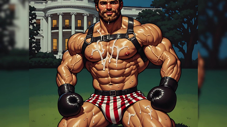Erotic Man: Cum Covered Muscle Men Art