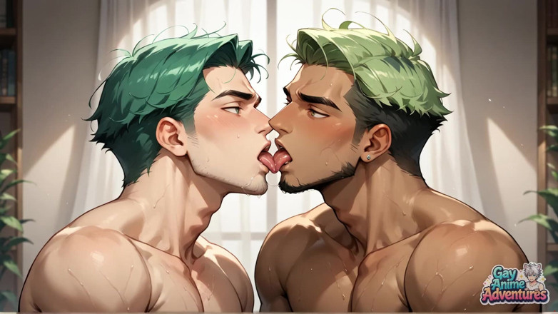 Gay Anime Adventures: İnanılmaz xxx porno ateşli yeşil saçlı adamın kremsi arkadan boşalması!