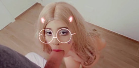 Latinascachondas: Latina bionda argentina con culo grosso succhia e scopa