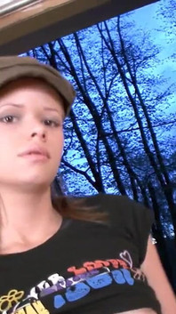 Tall & skinny teen smokes a cigarette