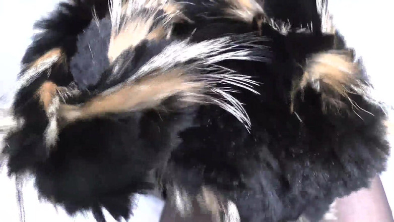 Lady Victoria Valente: Ejaculation Training: Sniffing and Cumming on a Fur Scarf, Lady...