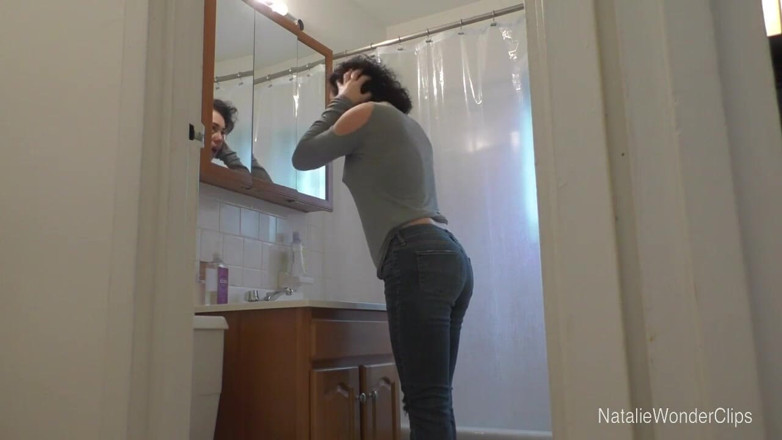 Natalie Wonder: Transformed into a woman - Peeing with his new womanly parts