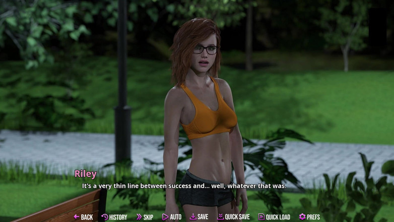 LustSaga: College Kings 139 - Riley's Secret Moonlight Punheta no Parque