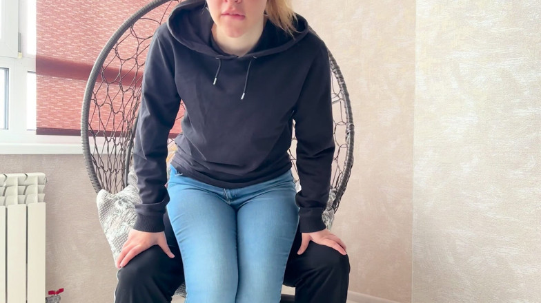 Spacenintenda: Blugi strâmți Dry Hump: sora vitregă excitată are orgasme pe...