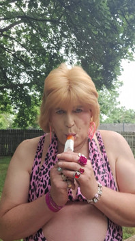 Sucking on a Popsicle Outside!