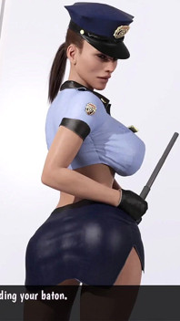Chica policía caliente masturbarse desafío superhéroes de Cockham 68