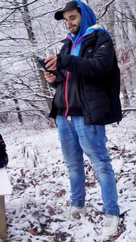 Masturbace ve městě Venkovní v Winter
