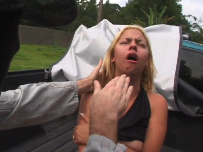 Genuine XXX: Tough Brazilian blond slut rough pussy stretching