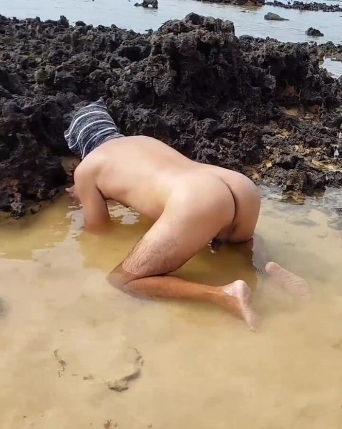 Ladysilvas: Ladysilva sehr rein nackt am strand