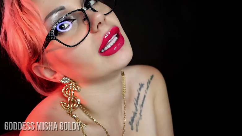 Goddess Misha Goldy: Lips addiction training! Become totally brain washed! Goon &amp; Jerk 4