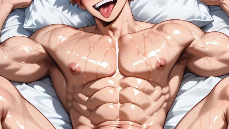 Trans-Men FTM Hentai: Close-up of the Blond Guy's Little Pussy and Dick. Hentai...