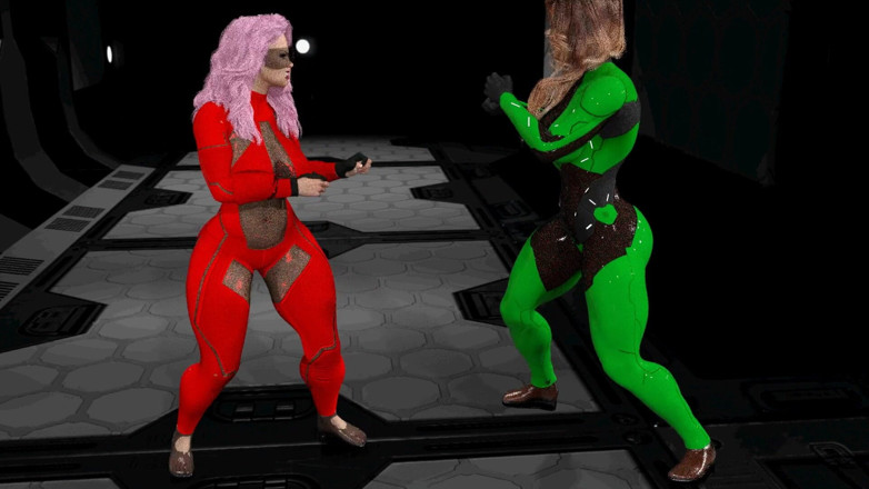 Custom Fantasy Productions: Épica scifi girlfight