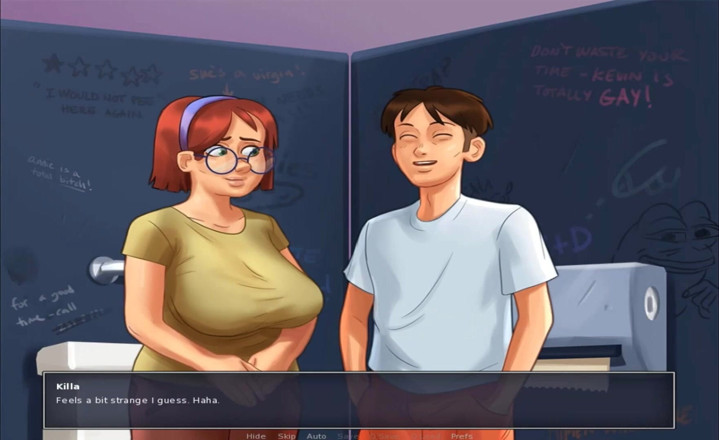 Hentai World: Summertime Saga - awek montel Judith menyentak zakar di tandas kolej