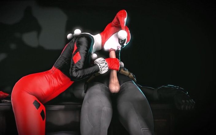 Velvixian 3D: Harley Quinn klaarkomen in gezicht
