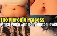 Como eu fiz um piercing no umbigo! e também minha primeira masturbação na barriga depois disso!