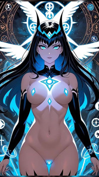 裸体mystica面纱神奇的发光幻灯片