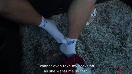 Take Van: Young and so attractive blonde is moaning on a rod...