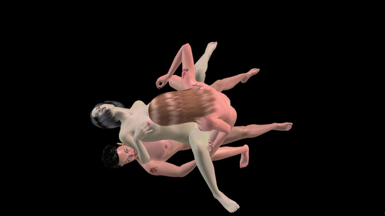 TransLure: Animated Shemale Porn - Shemale &amp; Man Double Penetrating Girl Pussy &amp; Ass