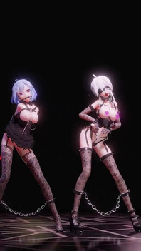 [mmd] 弱い声 ジーニー 三人訓練拘束 ジャンピング 卵 マウスボール