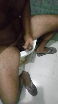 Delhi Boy Masturbating His Big Dick in the Bathroom