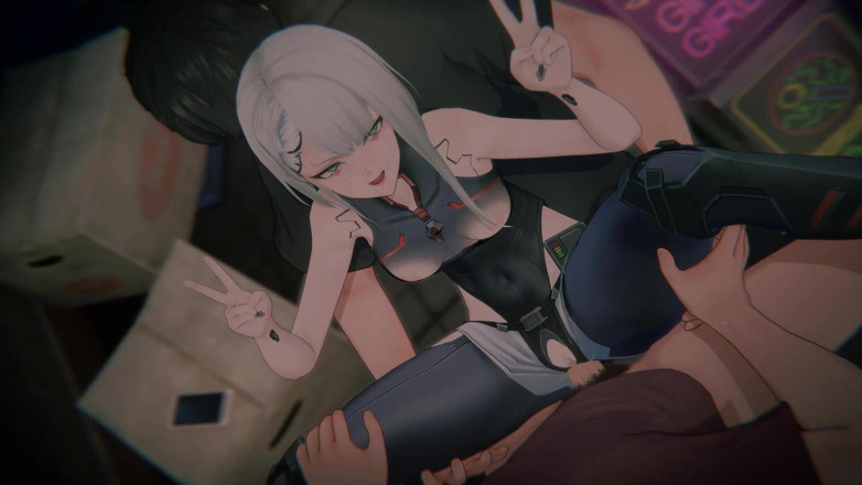 Tomu aisuman: Lucy 사이버웨어 과부하: 바운드 넷러너 및 POV 샌드위치 DP