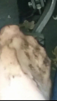 Bombeo de pedal, nylon sucio en el coche