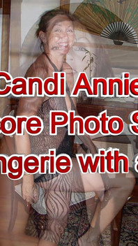Candi Annie série fotografií černé spodní prádlo na obličej