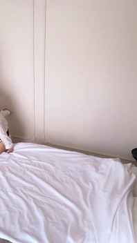 Amateur wife comes back from work to horny husband