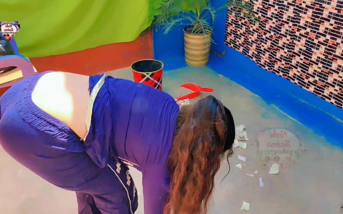 Muskan Rani: Hausfrau bodenreinigung und schöne show