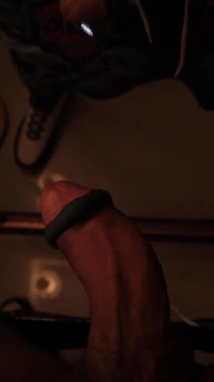 Big Uncut Cock Sex Demon Handsfree Vibrator Masturbation Cum on Mirror