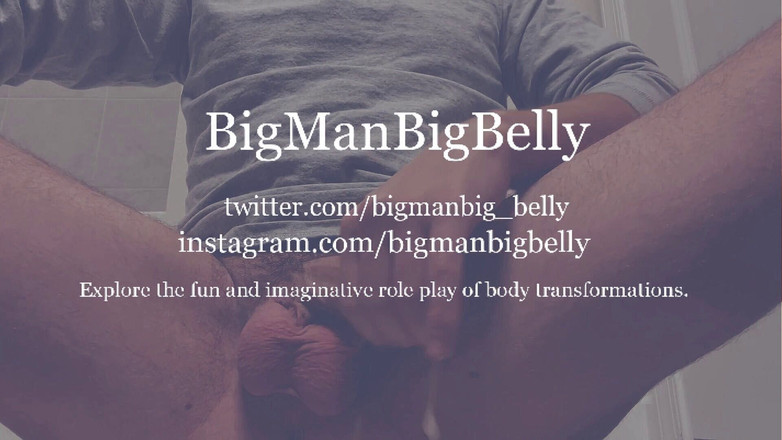 BigManBigBelly: Il maschio femminile geme e frusta