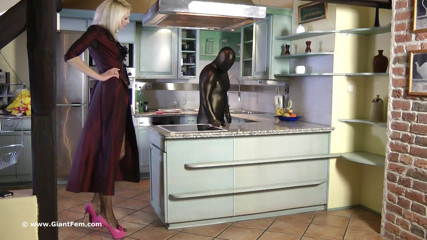 Giant Fem: I love to spoil my little sex slaves in zentai...