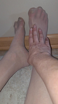 Pies De Nylon Desnudos Transparentes Para Fugas