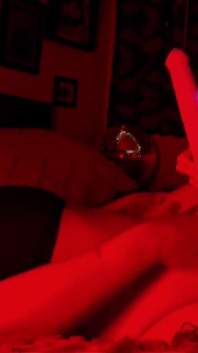 Nyx Cums Over and Over on Hex's Strap Loudly!