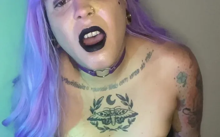 EmmaInkTrans: Did you like me with this purple hair and jerking...