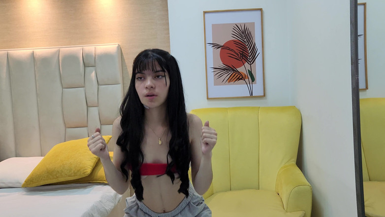 Jopy sex: Ihre stiefcousine lehrt sie, Übungen zu machen und fickt sie in...