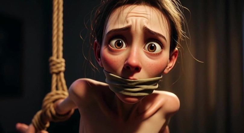 YOUR BEST FANTASY: Худенькую рабыню связали туго - Desperate и умоляет о пощаде