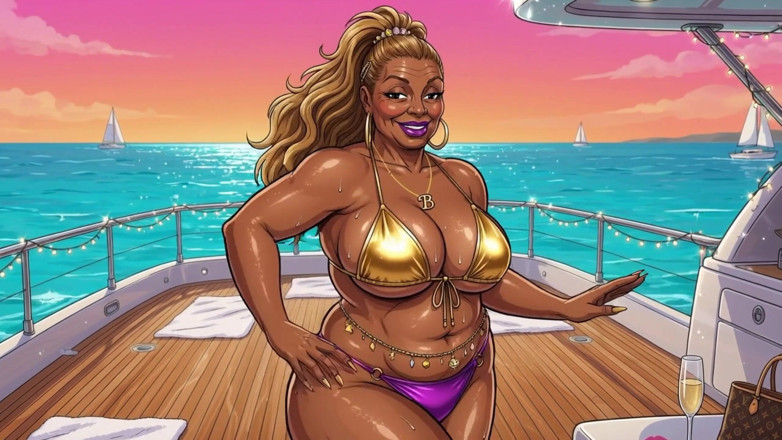 Huge Boobs: Sexy zwarte vrouwen in bikini's