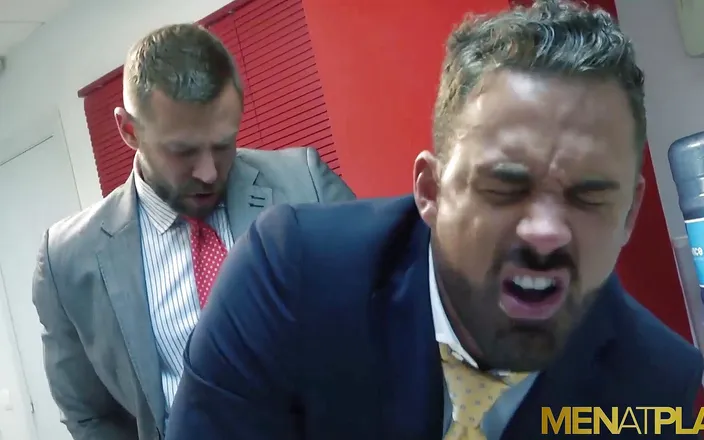 Menat Play: MENATPLAY - Bottom hunk in suit Logan Moore anal fucked hard