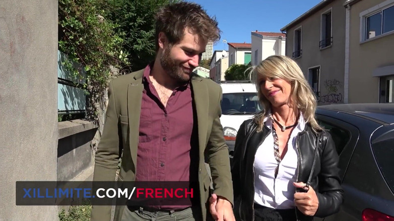 French girls at work: French old MILF Marina Beaulieu orgasm anal