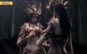 Soi Hentai: Medusa Queen और उसकी सॉलिडर - हेनतई 3डी बिना सेंसर (v75)